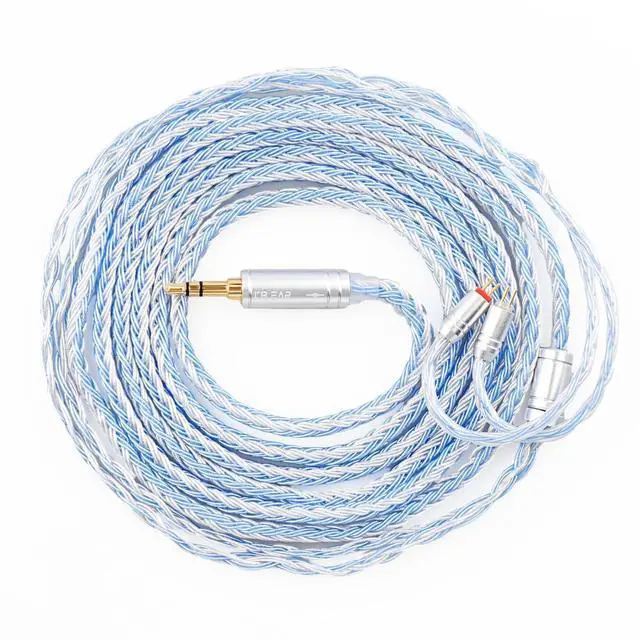 Main image of keephifi 6ft IEM Cable 2 Pin 3.5mm, KBEAR ST16-Plus 2m Upgrade 16-Strand Headphone Extension Cable, Silver-Plated Earbuds Wire for Truthear Hexa/Zero, Simgot EW100P, Moondrop blessing2
