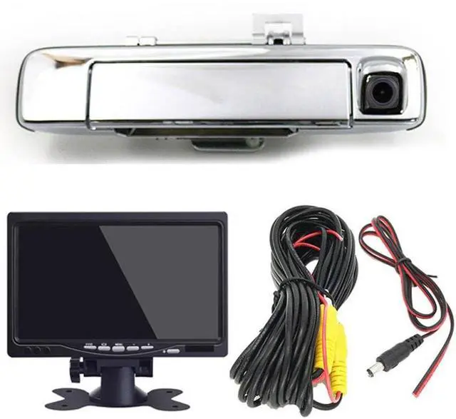 Main image of Car Rear View Trunk Handle Camera with Switch Parking Reverse Backup Camera HD Night Vision Waterproof, Replacement for Isuzu D-MAX DMAX 2012-2014 /Isuzu D-MAX DMAX 2015-2018 (with 7-inch Monitor)