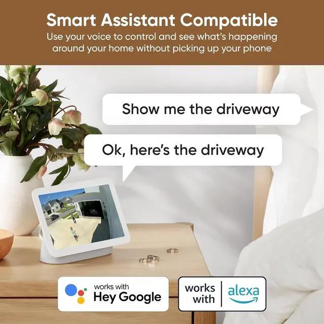 Alt view image 5 of 5 - Cam V3 Smart Home Security Camera, Indoor/Outdoor Use, IP65-Rated, 1080p Plug-in, Color Night Vision, Motion Detection, Two Way Audio, Compatible with Alexa, Google Assistant, Cam V3+256GB SD Card