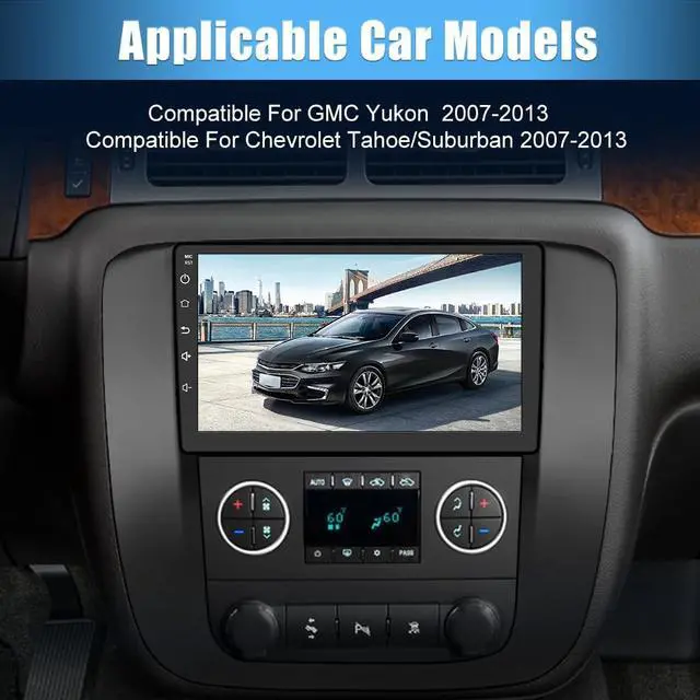 Alt view image 2 of 5 - AWESAFE Car Radio Stereo Android 13 for GMC Yukon Chevy Silverado Tahoe Suburban 2007-2013 with CarPlay Android Auto GPS Navigation Backup Camera SWC