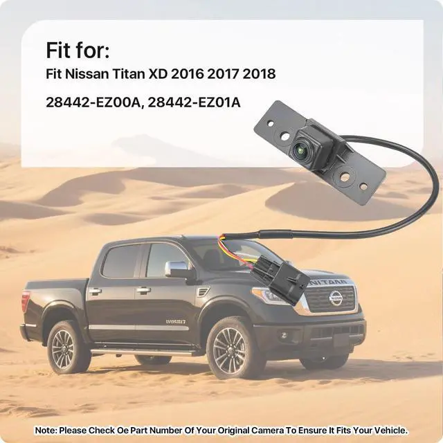 Alt view image 2 of 5 - 28442-EZ00A Rear View Camera for Nissan Titan XD 2016 2017 2018, OE Backup Camera Replaces 28442-EZ01A by GreenYi