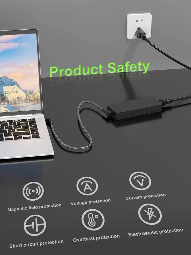 Alt view image 5 of 5 - PowerPortnerLink 230W Charger Compatible with Razer Blade 14 15 16" 17 (2025-2018) RZ09 RTX-3060/3070/3080/4060/4070 Gaming Laptop RC30-0530 RC30-0238 RC30-0248 Replacement Power Adapter