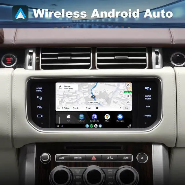 Alt view image 4 of 5 - Wireless Carplay & Android Auto Retrofit Kit for Land Rover Range Rover Evoque Discovery 4 Jaguar XE XF F-PACE Bosch System Support Mirror Link, Steering Wheel Control, OEM Camera, 5GHz WiFi