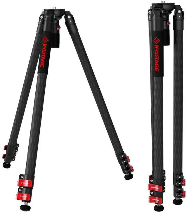 Main image of IFOOTAGE 65" Camera Tripod, Carbon Fiber Video Tripod 3 Sections Telescopic with Fastbowl, Camera Stand Compatible with Canon Nikon Sony DSLR Camcorder Photography, Max Load 26.4 lbs