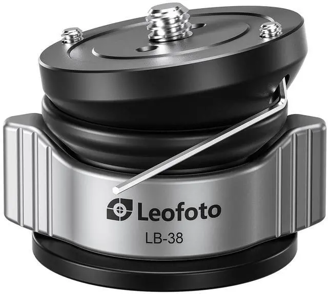 Main image of Leofoto LB-38 38mm Leveling Base for Tripod w Butterfly Lock Collar 6.6lb Max Load +/-10 Tilt
