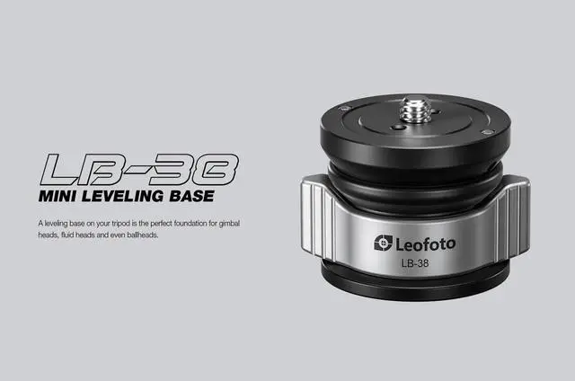 Alt view image 3 of 5 - Leofoto LB-38 38mm Leveling Base for Tripod w Butterfly Lock Collar 6.6lb Max Load +/-10 Tilt