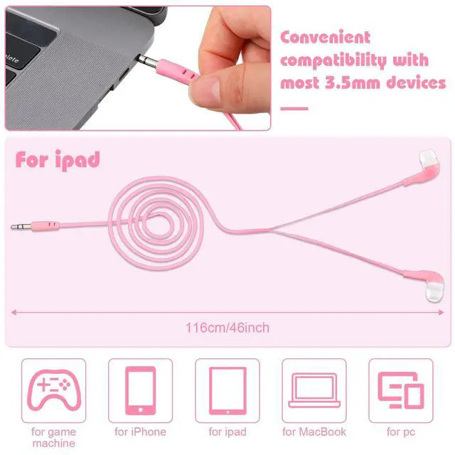 Alt view image 2 of 5 - Kigeli Students Earbuds Bulk 100 Pack Earphones in-Ear Headphones for Classroom School Libraries Students Teens Compatible with Most 3.5 mm Interface(Multicolor)