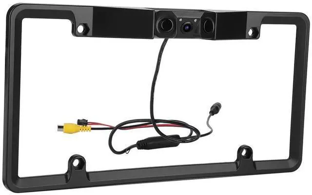 Main image of Car License Plate Frame Backup Camera Parking Sensor, 170 View Angle Universal IP67 Car License Plate Frame Camera, Vehicle Universal Reversing Assist Security