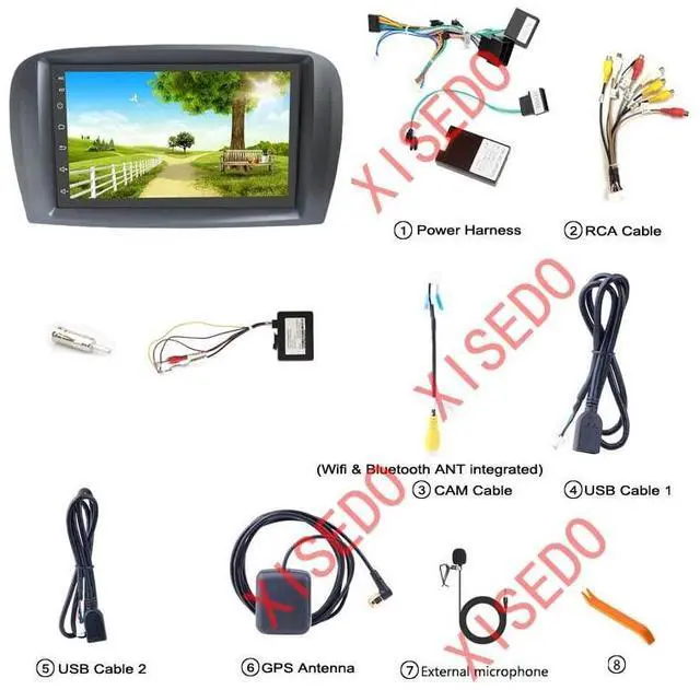 Alt view image 3 of 3 - XISEDO for Mercedes Benz SL Class R230 SL500 SL55 AMG SL600 2000-2004 Android 10.0 Car Stereo 7" in-Dash Head Unit Car Radio GPS Navigation Car Stereo RAM 2G ROM 32G Head Unit DSP CARPLAY