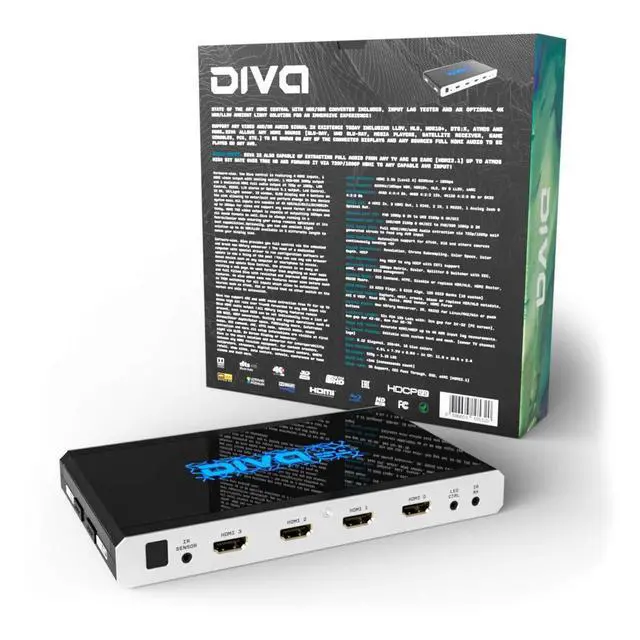 Alt view image 2 of 5 - HDFury 4K Diva 18Gbps ^^ HDMI/eARC Audio Extract ^^ 4K HDR Splitter ^^ Auto-Switcher (4input^^ Safari/Chrome ctrl ^^ TVs Ambient,NOT Work with arc soundbar.Please Watch Setup Video Before Buy or Ask u
