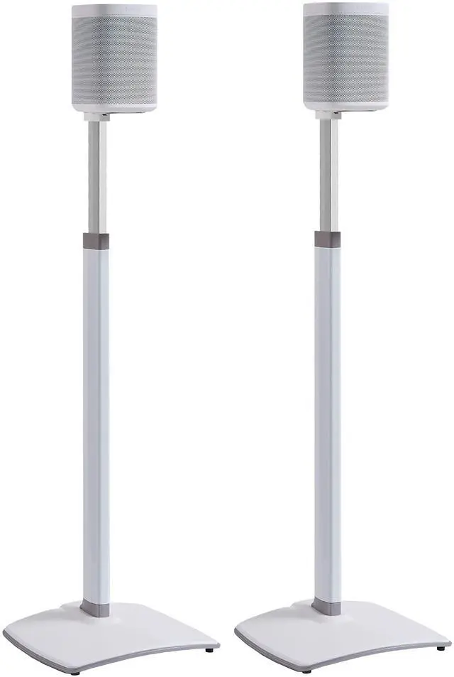 Main image of SANUS Adjustable Height Wireless Speaker Stands Designed for Sonos One, One SL, and Play:1 - Tool-Free Adjustment up to 16" and Built-in Cable Management (White)