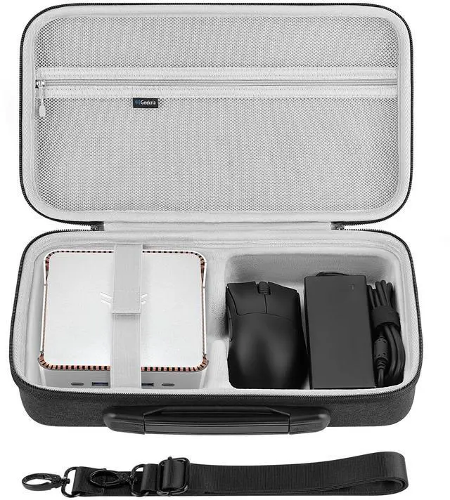 Main image of GEEKRIA Mini PC Hard Shell Travel Case, Compatible with KAMRUI Pinova P2 /Pinova P1 /Hyper H2 /AM21 /Hyper H1 /E3 /E3B, GMKtec M5 Ultra /G3 Pro /G3S /M6 Ultra, Mini Computer Carrying Bag