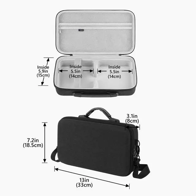 Alt view image 4 of 5 - GEEKRIA Mini PC Hard Shell Travel Case, Compatible with KAMRUI Pinova P2 /Pinova P1 /Hyper H2 /AM21 /Hyper H1 /E3 /E3B, GMKtec M5 Ultra /G3 Pro /G3S /M6 Ultra, Mini Computer Carrying Bag