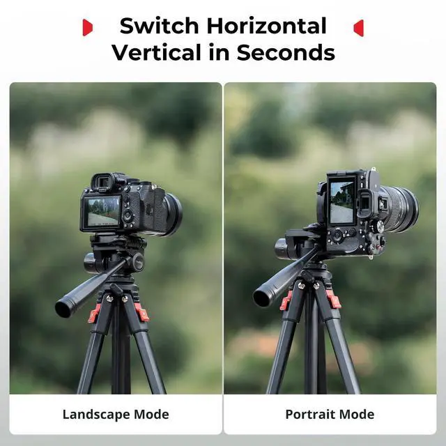 Alt view image 2 of 5 - SmallRig Aluminum Camera Tripod Stand AP-30, 67.7" Travel Tripod with Phone Clip & Carry Bag, Portable Tripods with Quick-Flip Lock Legs, for Live Streaming and Vlogging, Max Load 11lb