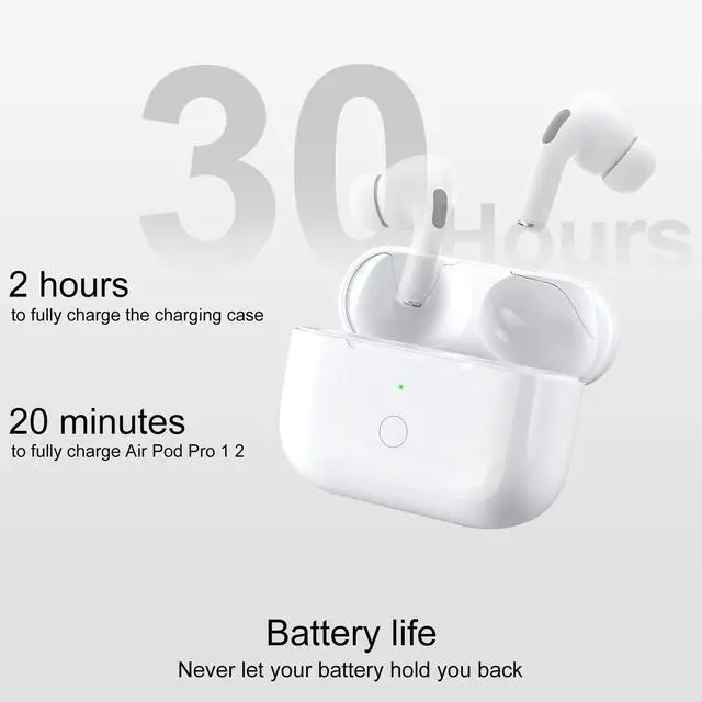 Alt view image 5 of 5 - Wireless Charging Case Compatible with AirPod Pro 1st & 2nd Generation, Air Pod Pro 1 2 Case Replacement with Bluetooth Pairing Sync Button,USB-C Charging