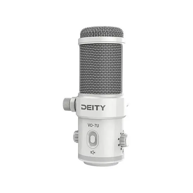Alt view image 2 of 5 - Deity Microphones VO-7U Dynamic Supercardioid USB Streamer Microphone with Desktop Tripod, White