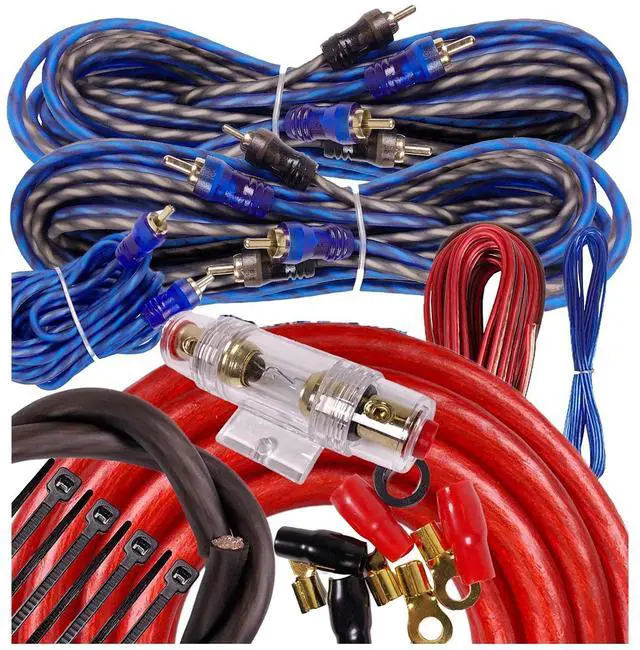 Main image of Complete 5 Channels 2500W Gravity 4 Gauge Amplifier Installation Wiring Kit Amp PK2 4 Ga Red- for Installer and DIY Hobbyist - Perfect for Car/Truck/Motorcycle/RV/ATV