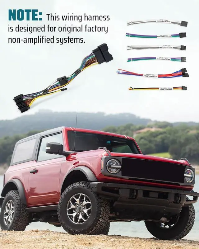 Alt view image 2 of 5 - Audio Integration T-Harness Fit for Fit for Ford C-Max Edge Escape Expedition Explorer F-150 F-250 F-350 F-450 Flex Focus Fusion Mustang Taurus, LPHFD21