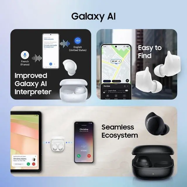 Alt view image 5 of 5 - Samsung Galaxy Buds Core SM-R410 (2025) ^^ Latin American Stock ^^ Bluetooth 5.4 ^^ Active Noise Cancelation ^^ up to 35h Continuous Music Playblack - (Black)