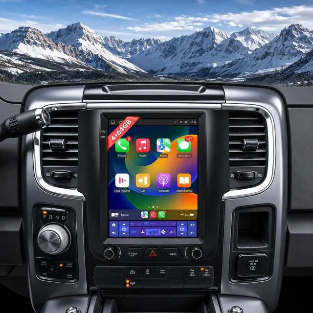 Alt view image 5 of 5 - 9.7" T-Style Car Radio for 2013-2018 Dodge Ram 1500 2500 3500 8Core-Head Unit 4GB+64GB with CarPlay/Android Auto Touch Screen with 1080P Backup Camera Stereo Upgrade with Fm/Am (Mid A/C 7-Speed Fan)