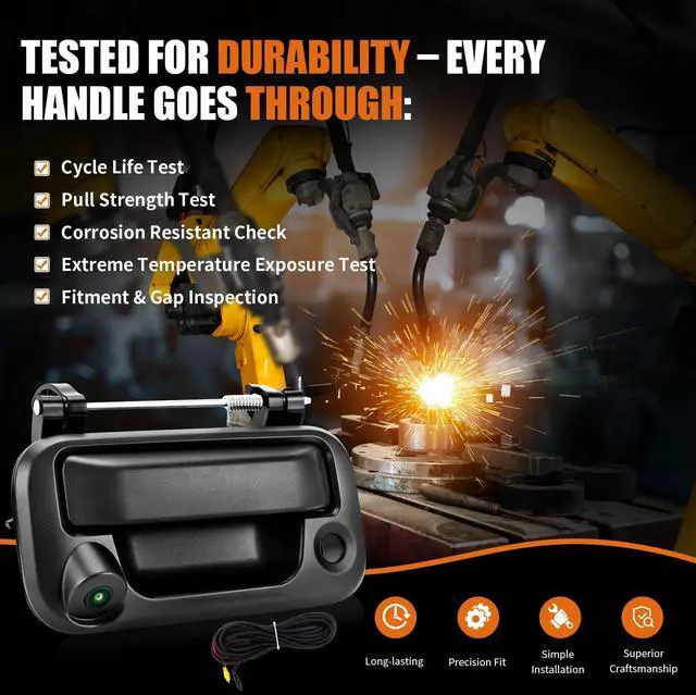 Alt view image 5 of 5 - LCWRGS Tailgate Handle with Backup Camera Fits for 2004-2016 Ford F150 F250 F350 F450 F550 Super Duty Explorer Tailgate Latch Door Handle Rear View Camera Night Vision 170 Angle OE# 8L3Z9943400AC