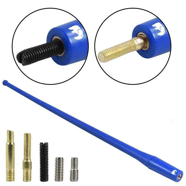 Alt view image 3 of 5 - ONE250 13" Inches Flexible Rubber Antenna, Compatible with Toyota Tundra (1999-2023), Toyota Tacoma (1995-2016), FJ Cruiser (2007-2015), Highlander - Designed for Optimized FM/AM Reception (Blue)