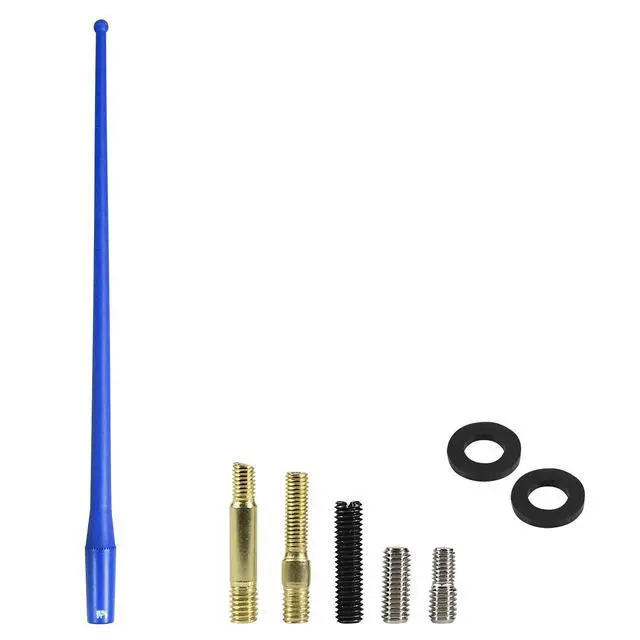 Alt view image 5 of 5 - ONE250 13" Inches Flexible Rubber Antenna, Compatible with Toyota Tundra (1999-2023), Toyota Tacoma (1995-2016), FJ Cruiser (2007-2015), Highlander - Designed for Optimized FM/AM Reception (Blue)