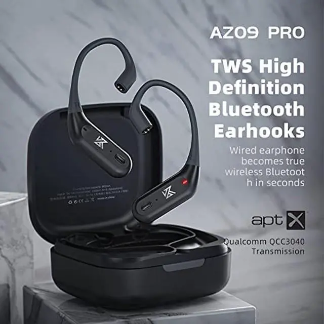 Alt view image 2 of 5 - KZ AZ09Pro Bluetooth V5.2 aptX/TWS + Earbuds Hook with Mic Support/40 Hours Playback and APP Control for Standard 0.75/0.78mm 2PIN Connector (C PIN, Black)