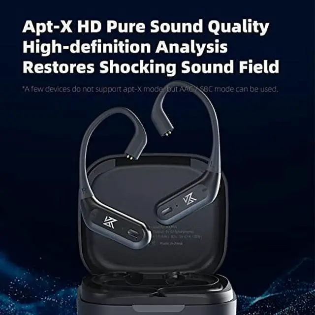 Alt view image 5 of 5 - KZ AZ09Pro Bluetooth V5.2 aptX/TWS + Earbuds Hook with Mic Support/40 Hours Playback and APP Control for Standard 0.75/0.78mm 2PIN Connector (C PIN, Black)