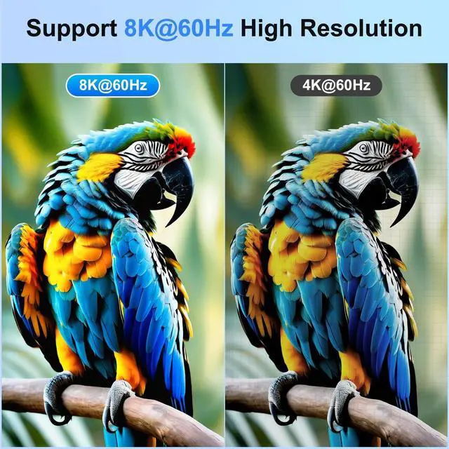 Alt view image 4 of 5 - 8K HDMI KVM Switch 2 Monitors 2 Computers Dual Monitor Support 8K@60Hz 4K@144Hz KVM Switcher PC Extended Display for 2 Port Share 4 USB 3.0 HUB Desktop Controller and 2 USB Cables Included