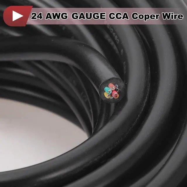 Alt view image 5 of 5 - HEROFFIX Electrical Ground Wire Automotive Power Wire 164FT Black TC 1 Pcs 24AWG 8 Conductor Fully Insulated& Soft Touch Jacket Universal