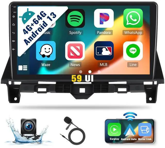 Main image of SIXWIN Android 13 4G+64G Car Stereo for Honda Accord 8th 2008-2013 10.1 Inch Touch Screen Car Radio with CarPlay Android Auto Bluetooth Weather Forecast 59UI GPS Navigation WiFi Network Radio 32EQ