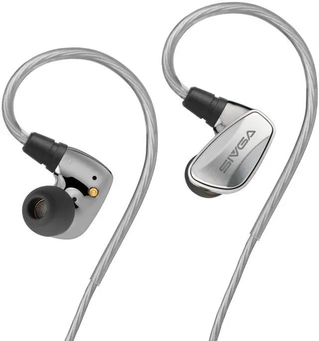 Main image of SIVGA SM100 Dual-Chamber 10mm Dynamic Driver Wired Earphones with Mic, 0.78mm 2-Pin Detachable Cable, Zinc Alloy Housing, Silver-Plated Copper Cable, for Music & Gaming
