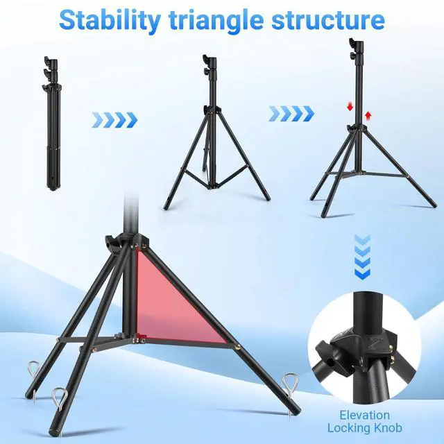 Alt view image 5 of 5 - Starlink Gen 3 Tripod Stand with Tent Stakes & Alloy Pipe Adapter, Portable Rev4 Disc Mounting Kit for Camping, Outdoor Activities, Temporary Workplaces - Weatherproof Ground Anchor for Satellite Dish