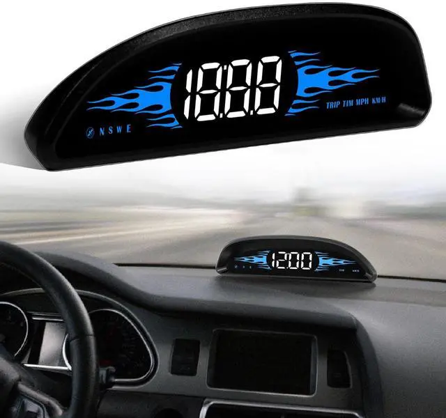 Main image of P SEPEY Universal Digital GPS Speedometer Car HUD Head Up Display Multifunction GPS Speed Meter White