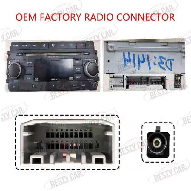 Alt view image 2 of 5 - 16pin Car Stereo Radio Power Retrofit Wiring Harness Adapter fits for Jeep Wrangler Cherokee Compass Grand Patriot Dodge Caliber Voyager Chrysler Sebring