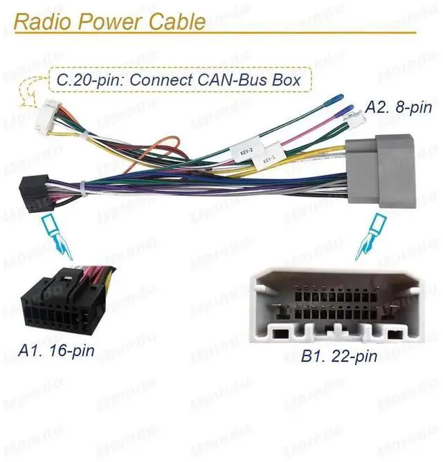 Alt view image 5 of 5 - 16pin Car Stereo Radio Power Retrofit Wiring Harness Adapter fits for Jeep Wrangler Cherokee Compass Grand Patriot Dodge Caliber Voyager Chrysler Sebring