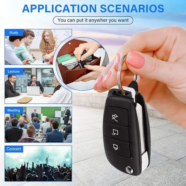 Alt view image 5 of 5 - Hidden Camera Car Key, Car Fob Camera, 1080P HD Portable Security Camera with Night Vision, Motion Detection, Loop Working for Indoor/Outdoor Safety, No WiFi