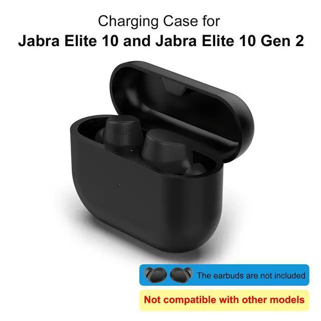 Alt view image 3 of 5 - Charging Case Replacement Compatible with Jabra Elite10 and Jabra Elite 10 Gen 2 (Black)
