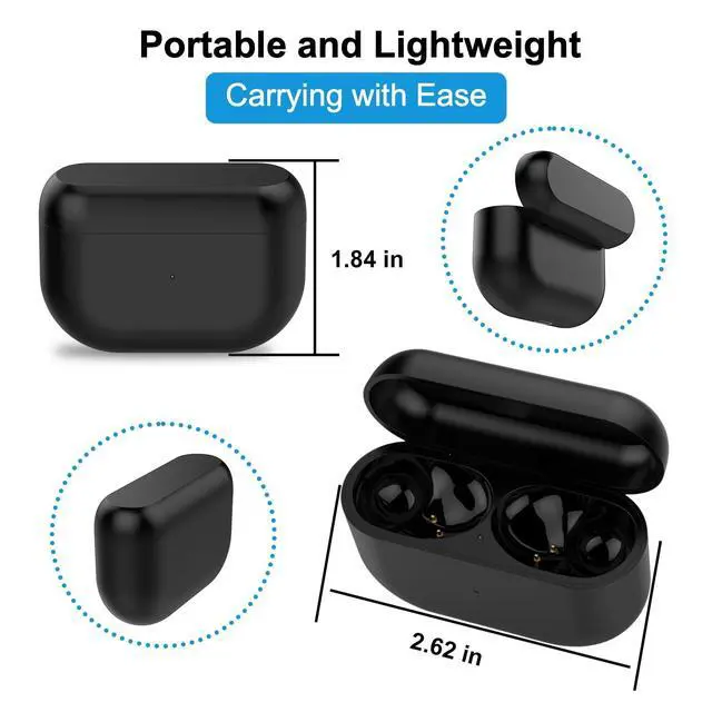 Alt view image 4 of 5 - Charging Case Replacement Compatible with Jabra Elite10 and Jabra Elite 10 Gen 2 (Black)