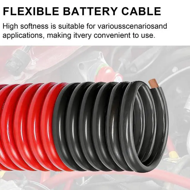 Alt view image 3 of 5 - DLronwey 4 Gauge Wire,(50ft Each - Red/Black) 4 AWG Battery Cable, Copper Clad Aluminum CCA Welding Cable,for Car Audio,Battery Systems,RVs,Solar Systems,Amp Wiring Kit