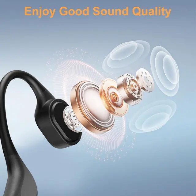 Alt view image 5 of 5 - RR SPORTS IP68 Waterproof Swimming Headphones, Bone Conduction Bluetooth 6.0 Headphones, Built-in 32GB MP3 Player, Soft Lightweight Open-Ear Design for Swimming Marathons Showers Cycling(A51