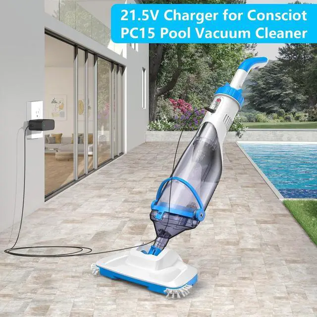 Alt view image 2 of 5 - 21.5V Charger for Consciot Pool Vacuum Compatible with Consciot PC15 20V Battery Handheld Pool Cleaner Power Cord Charger Replacement