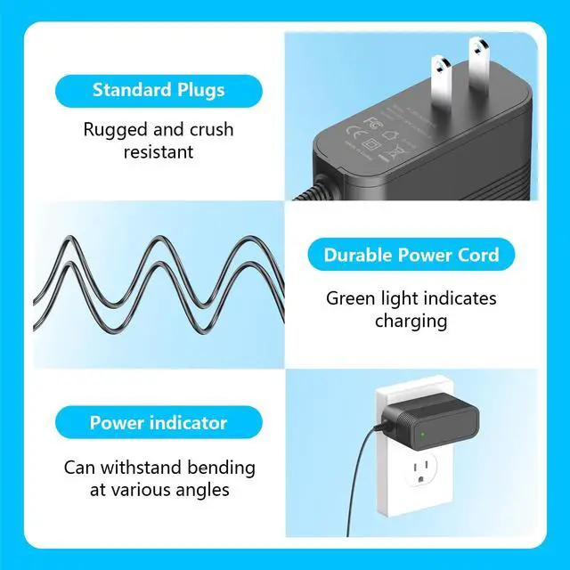 Alt view image 5 of 5 - 21.5V Charger for Consciot Pool Vacuum Compatible with Consciot PC15 20V Battery Handheld Pool Cleaner Power Cord Charger Replacement