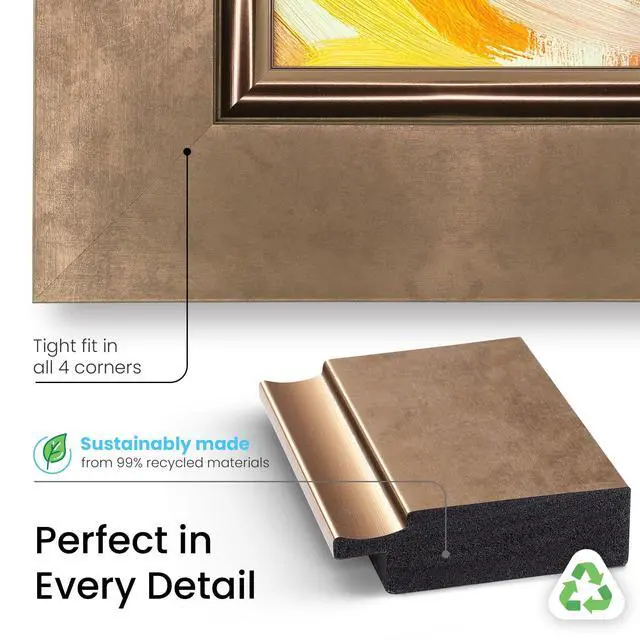 Alt view image 5 of 5 - Contemporary Bronze 55" Premiere Deco TV Frame - Compatible ONLY with Samsung The Frame TVs (Fits 2021-2026, LS03A, LS03B, LS03C, LS03D, LS03FA)