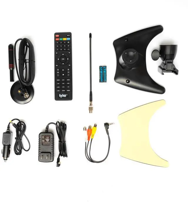 Alt view image 2 of 5 - Tyler 14 Portable TV LCD Monitor 1080P Rechargeable Lithium Battery Operated, 2 Antenna, HDMI, USB, RCA, FM Radio, Digital Tuner, AV Inputs, AC/DC, TV Stand and Remote Control for Car Travel