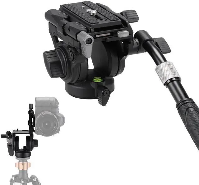 Main image of Cayer F6 Vertical Video Fluid Head 360 Pan Tilt for Tripod
