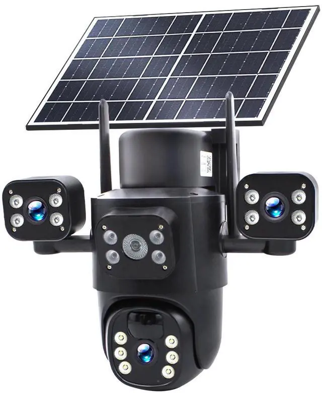 Main image of GUDFIDELIO 3 Lense Outdoor Wireless Solar Security Camera for Home Yard