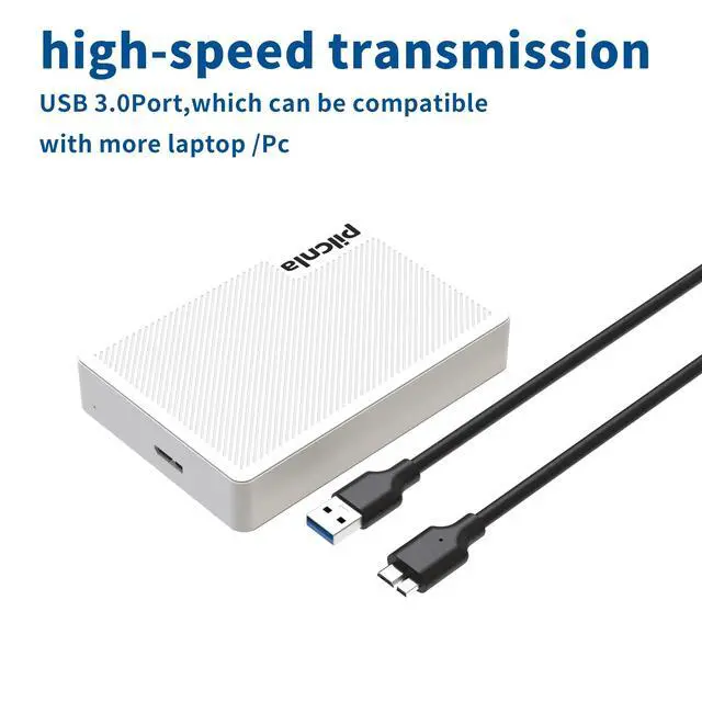 Alt view image 4 of 5 - PILCNLA 1TB Ultra Slim Portable External Hard Drive USB3.0 HDD Storage for Xbox One X/S, Xbox 360, PS4, PC, Desktop, Laptop, MacBook, Chromebook