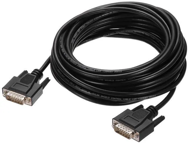 Main image of MECCANIXITY DB15 Serial Cable, 28AWG Aluminium Foil Shielded DB15 Male to Male Straight Through Serial Cable for Data Communication, 32.8 ft